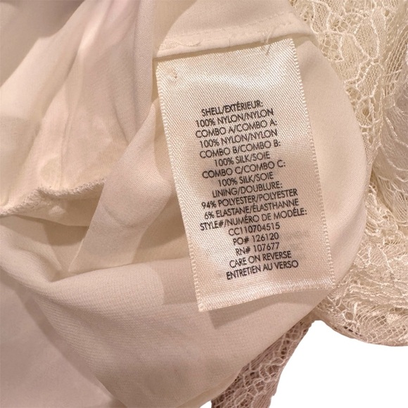 NWOT Alice + Olivia Joanie Lace Bow Mini Dress White/Ivory Size 6 - Picture 14 of 16